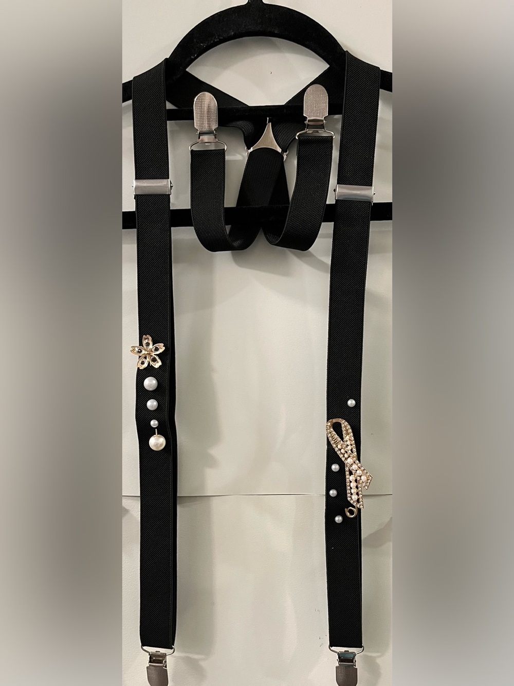 Unisex Embellished Suspenders
